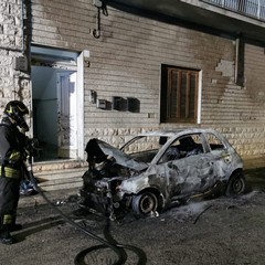 L'intervento dei Vigili del Fuoco a Modugno