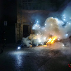 L'intervento dei Vigili del Fuoco a Modugno