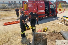 Modugno, operaio cade in un pozzo. Salvato dai vigili del fuoco