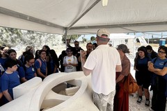 Simposio Internazionale di Scultura a Modugno, la visita delle scuole a Parco Loiacono