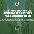 Centro storico di Modugno, bonus a fondo perduto per attività commerciali e turistiche