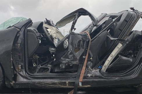 L'incidente stradale avvenuto sulla strada statale 96
