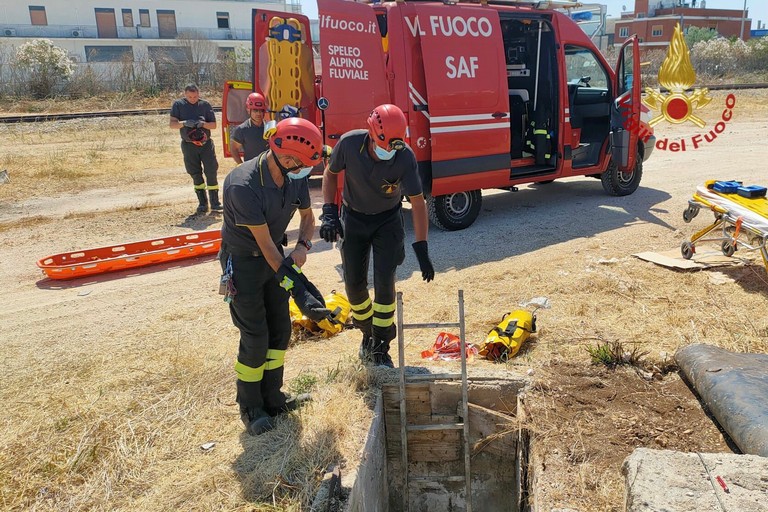 Lintervento dei vigili del fuoco